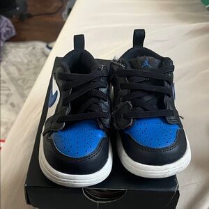Kids Black and Blue Sneakers